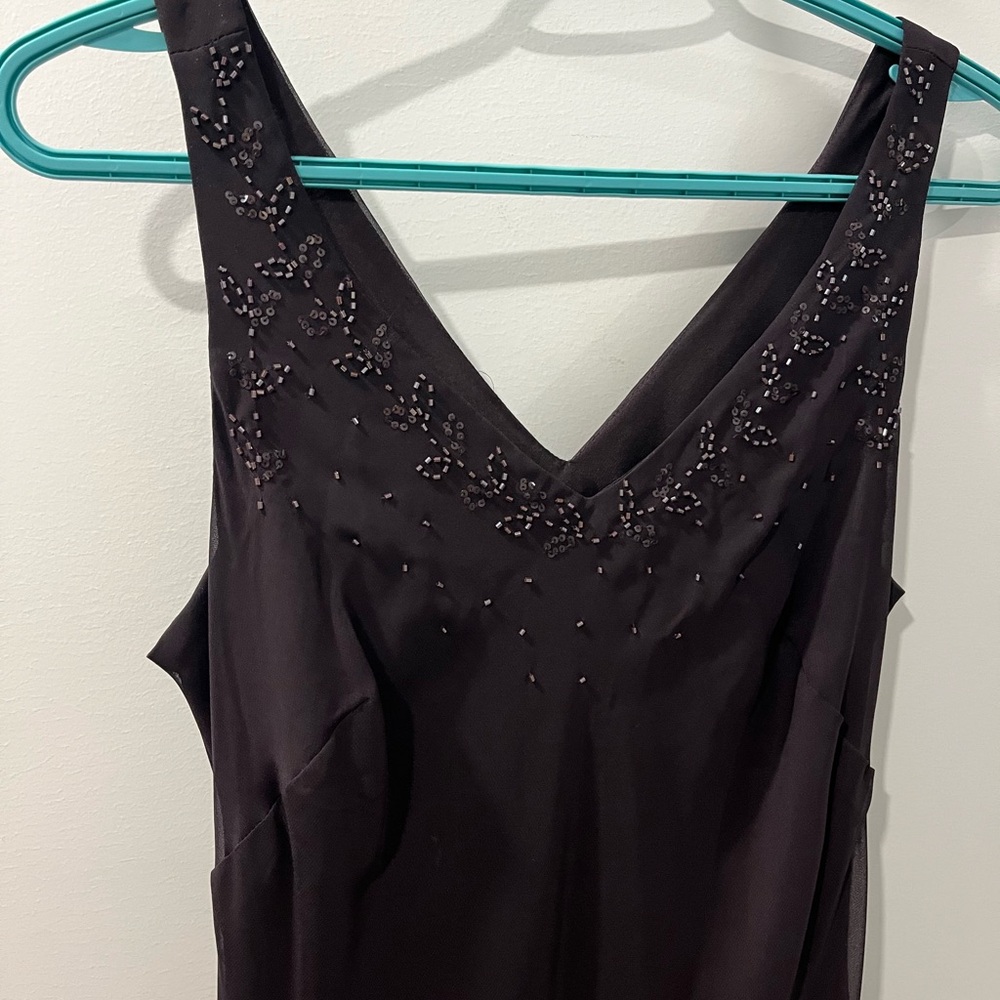 Vintage Elegant Plum Dress - Picture 2 of 3